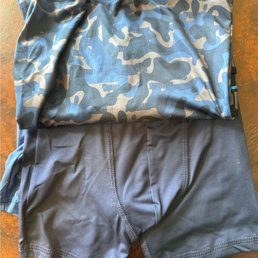PUMA Boy’s Blue, & Blue Camo Boxer Briefs Sz Small 3 Pack - Picture 6 of 7